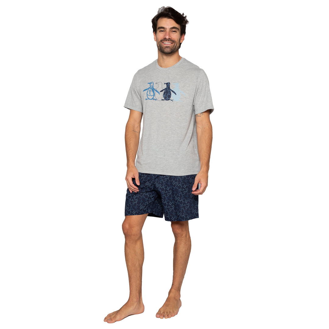 Pijama Playera Y Short De Popelina Estampado - Original Penguin México