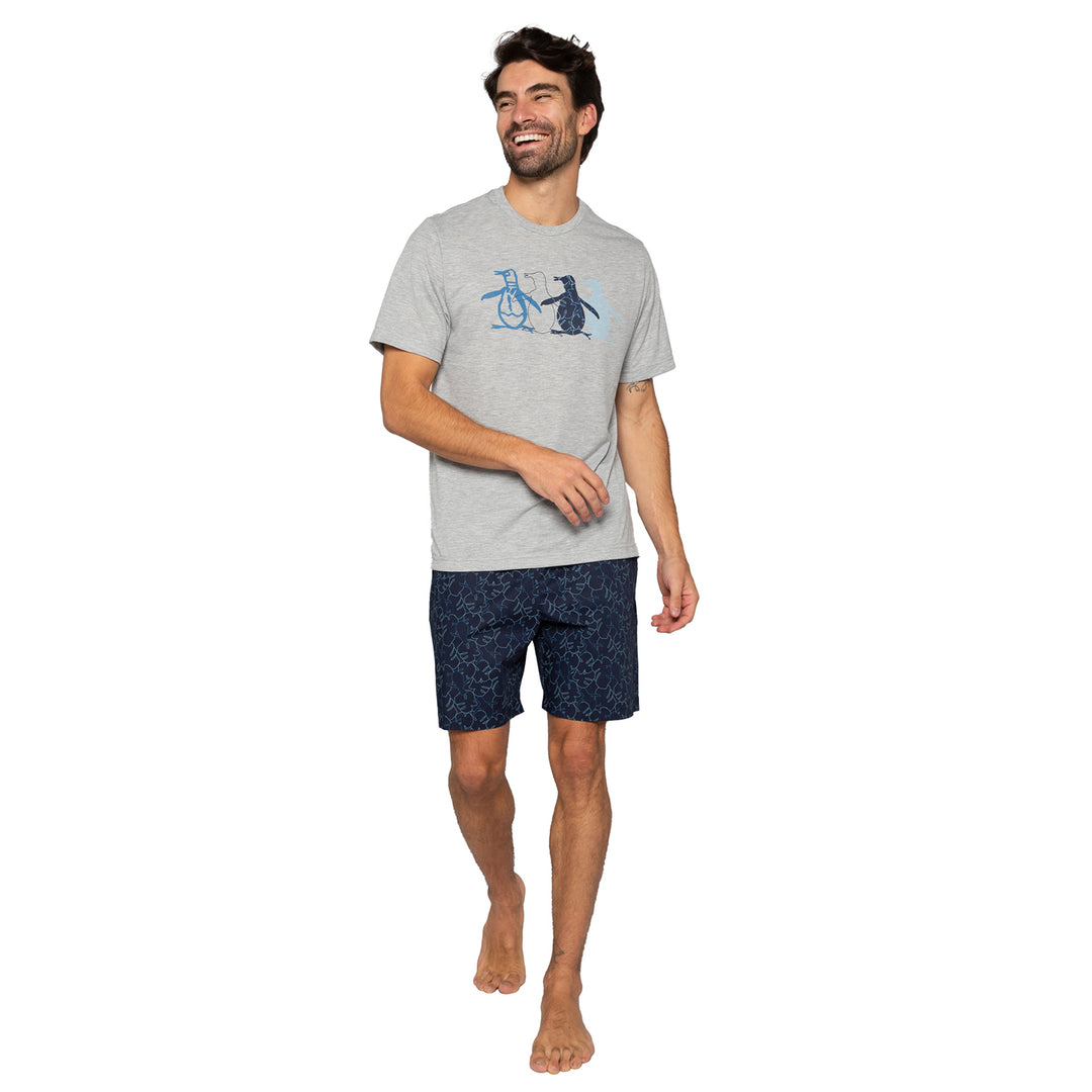 Pijama Playera Y Short De Popelina Estampado - Original Penguin México