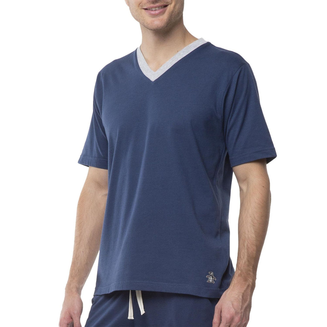 Playera De Pijama Cuello V Azul Marino - Original Penguin México