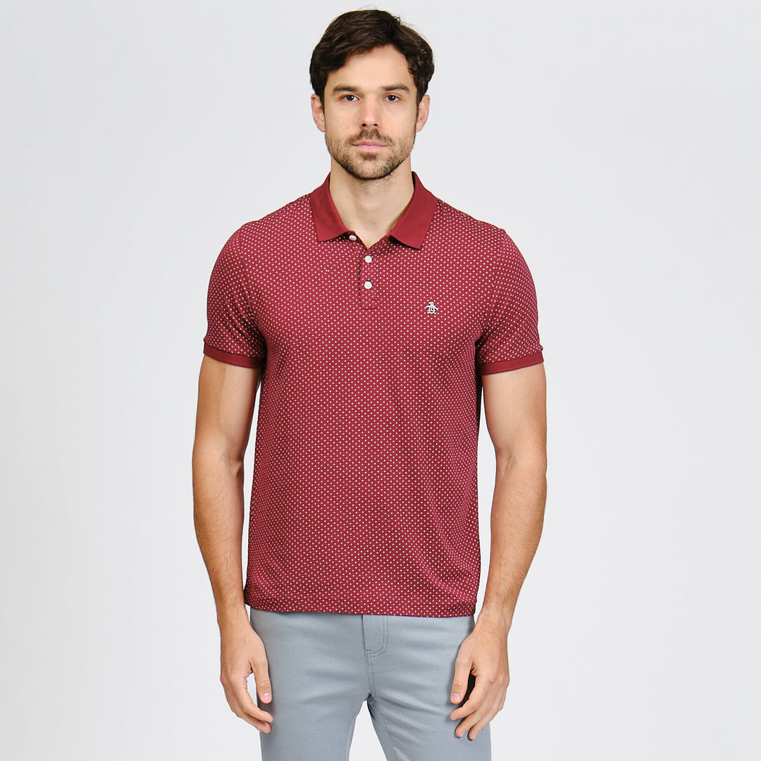 Polo De Algodón Con Estampado De Rombos