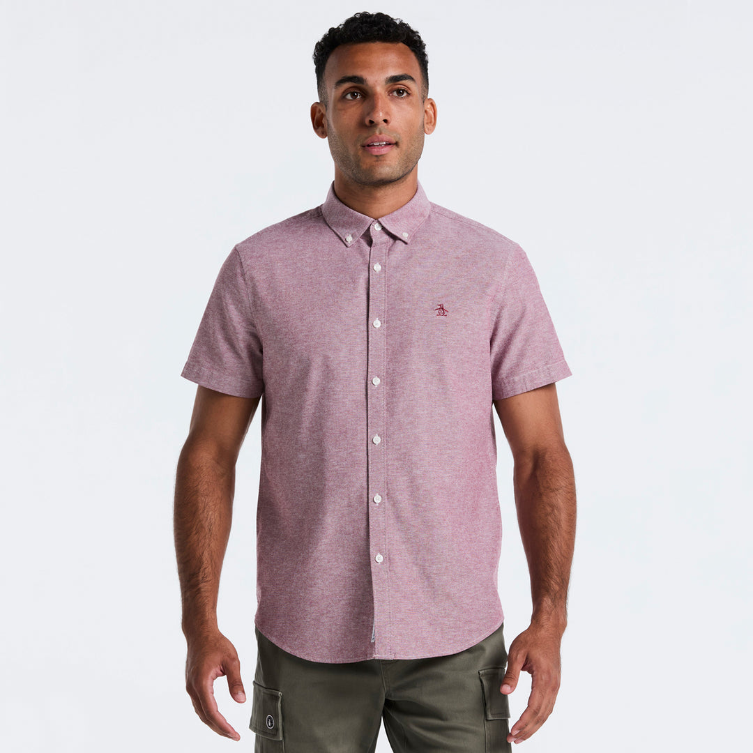 Camisa Manga Corta Oxford Sin Bolsillo