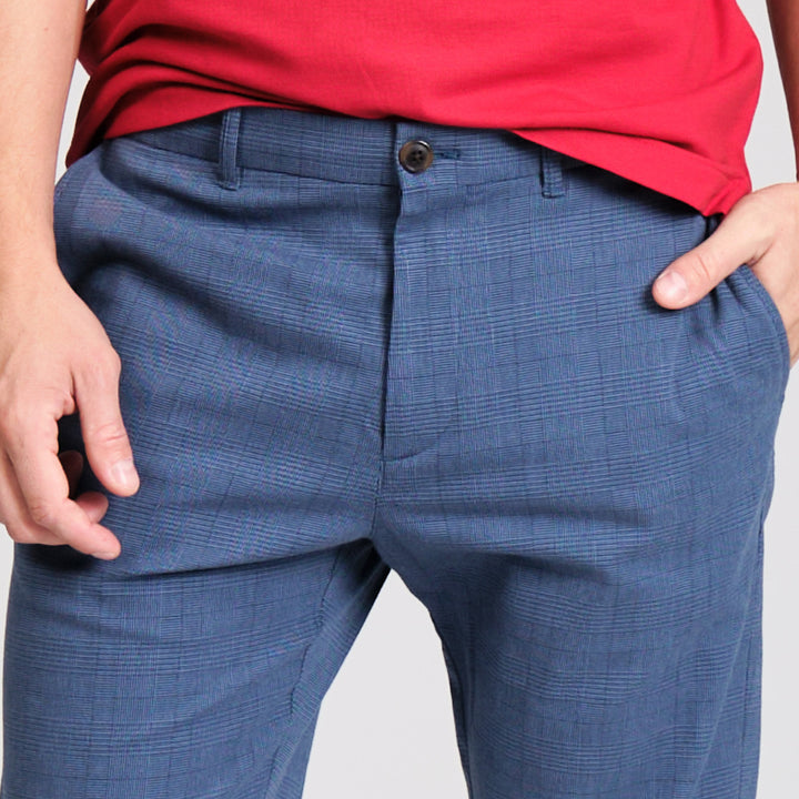 Pantalon Tencel Plaid Chino