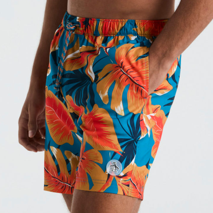 Traje De Baño Full Print Hojas Tropicales - Original Penguin México