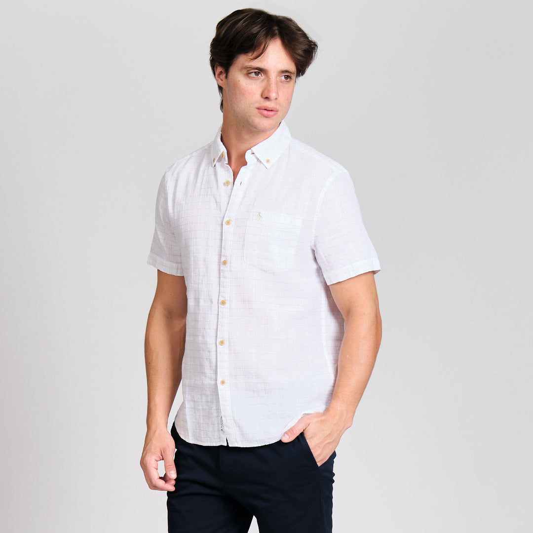 Camisa Manga Corta Cuadriculada