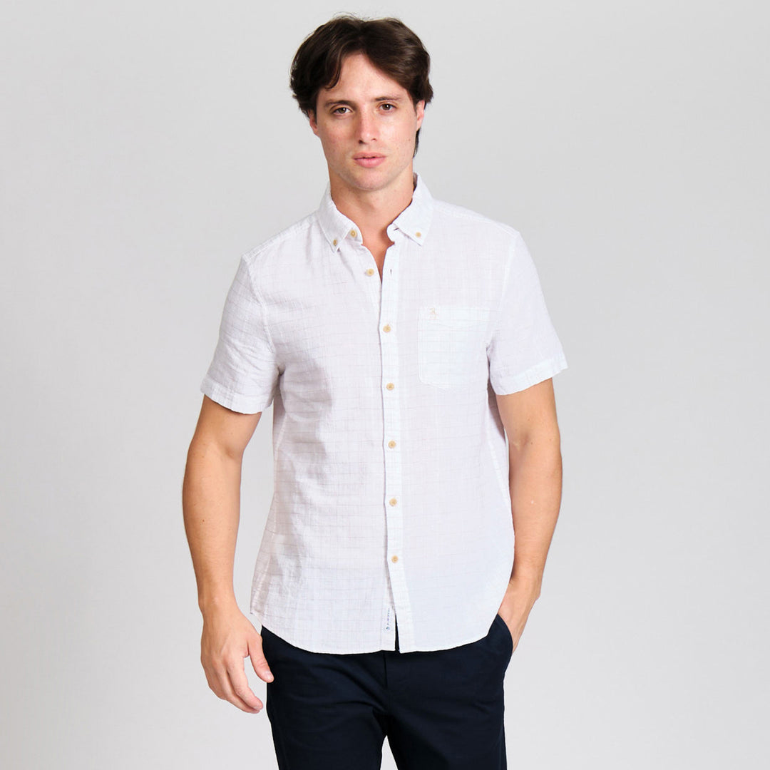 Camisa Manga Corta Cuadriculada
