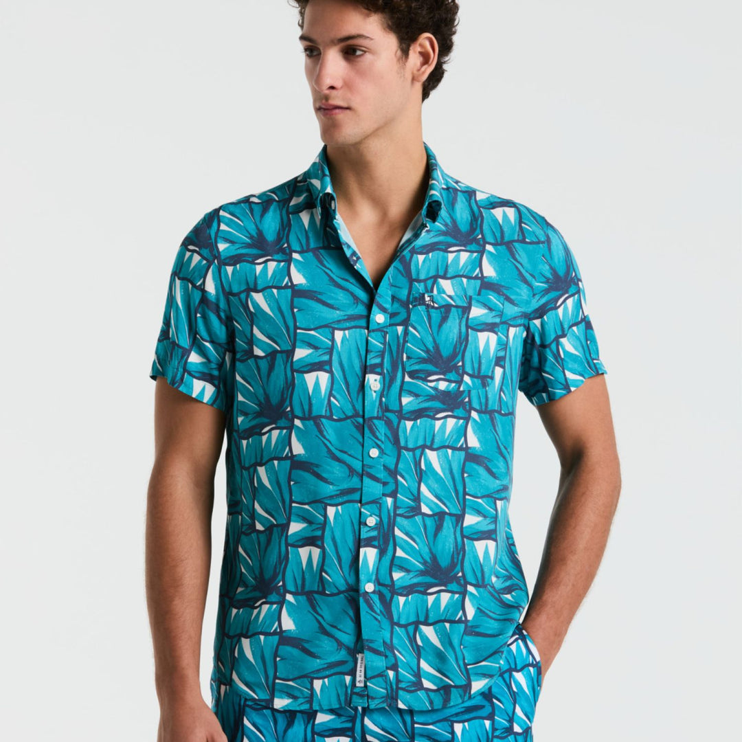 Camisa Manga Corta Azulejos De Agave