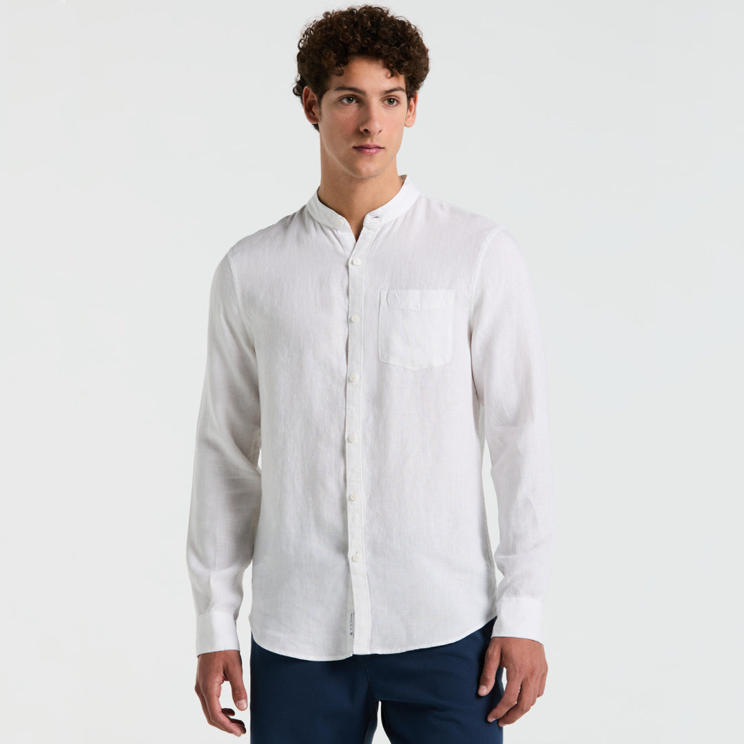 Camisa Manga Larga Cuello Mao