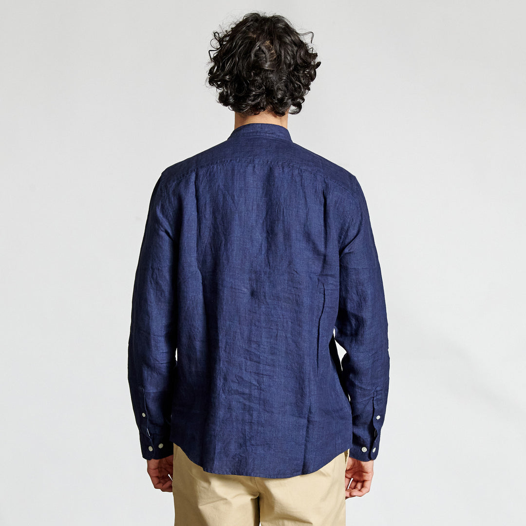 Camisa Manga Larga Cuello Mao - Original Penguin México