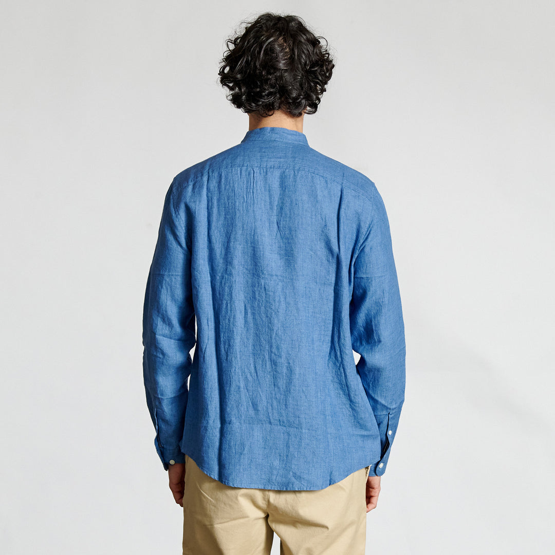 Camisa Manga Larga Cuello Mao - Original Penguin México
