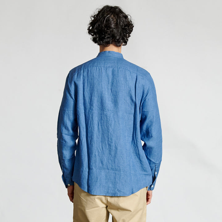 Camisa Manga Larga Cuello Mao - Original Penguin México
