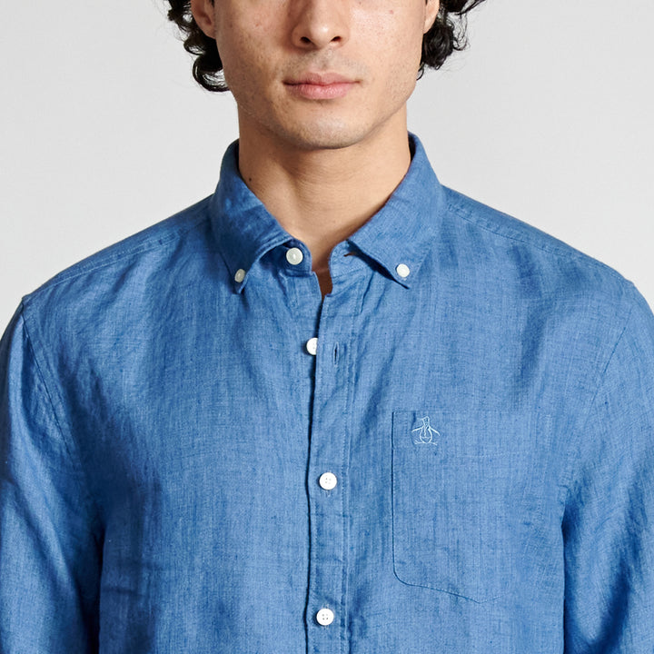 Camisa Manga Larga Con Bolsillo - Original Penguin México