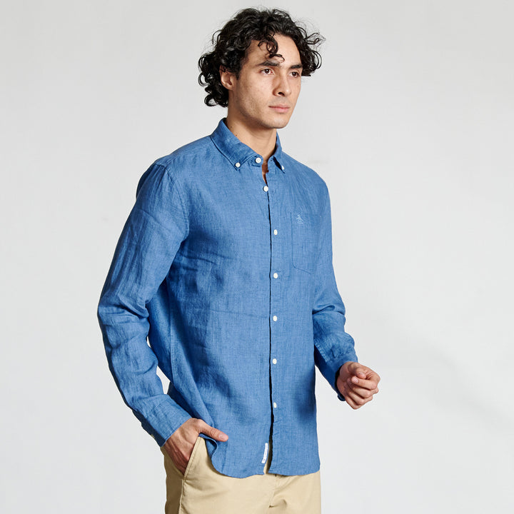 Camisa Manga Larga Con Bolsillo - Original Penguin México