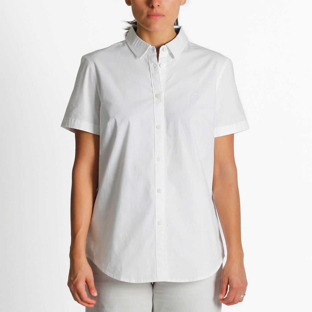 Camisa De Manga Corta En Popelina