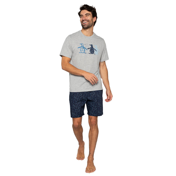 Pijama Playera Y Short De Popelina Estampado - Original Penguin México