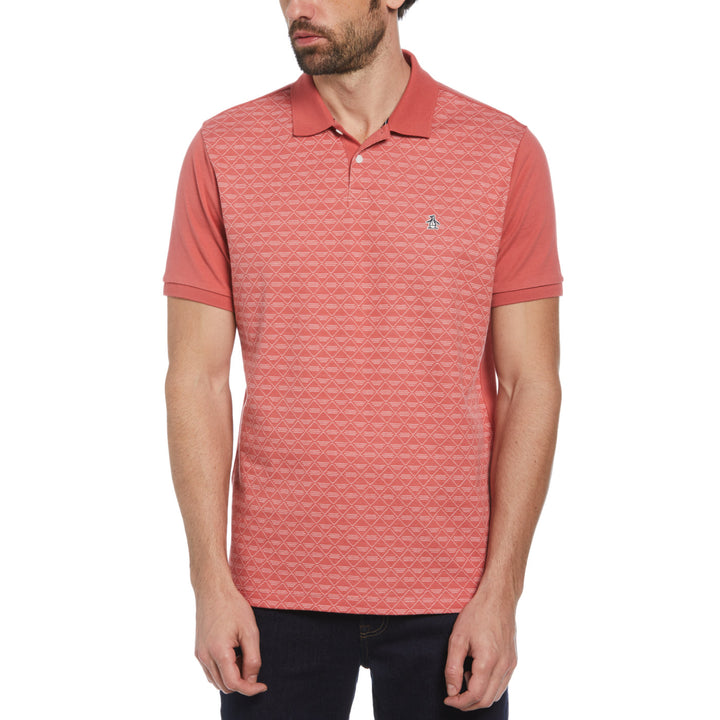 Polo Con Jacquard Frontal Y Cierre 1/4