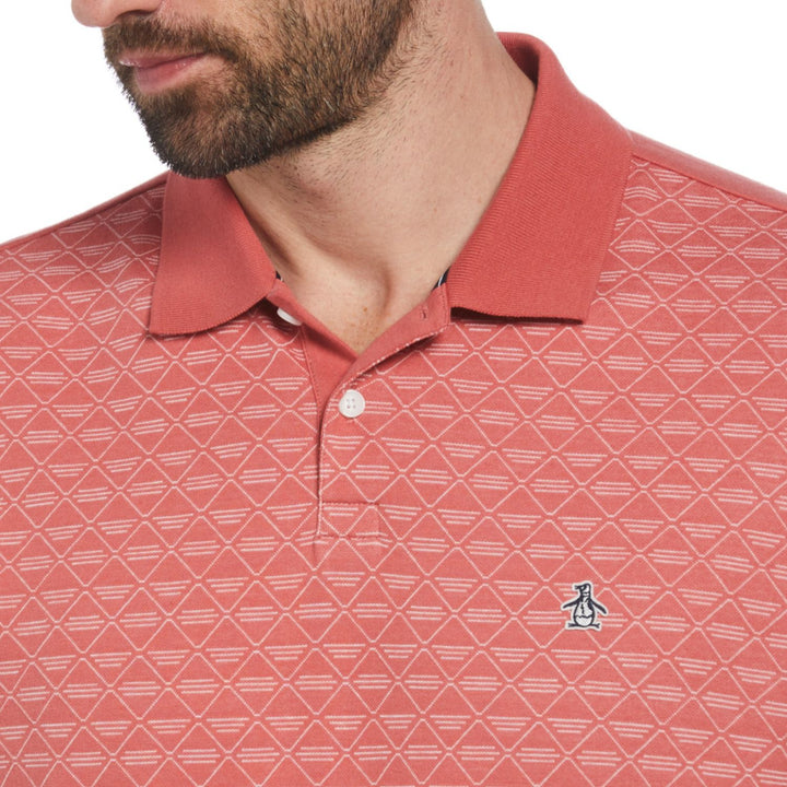 Polo Con Jacquard Frontal Y Cierre 1/4