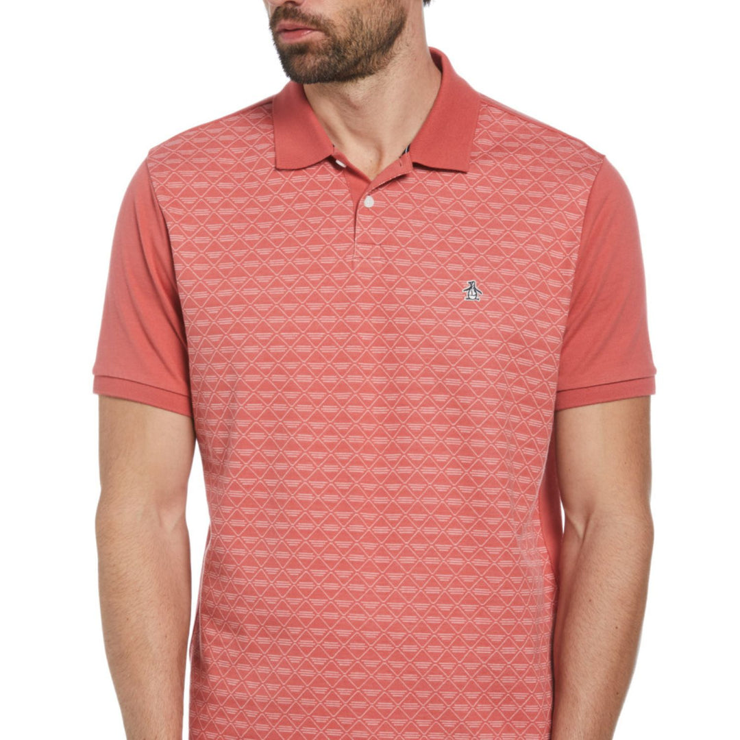 Polo Con Jacquard Frontal Y Cierre 1/4