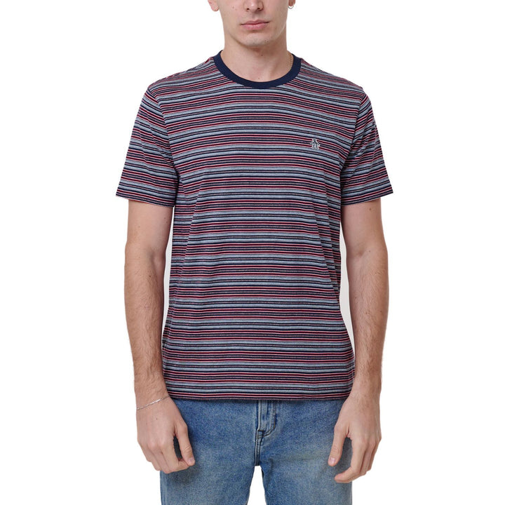 Playera Con Jacquard Frontal A Rayas