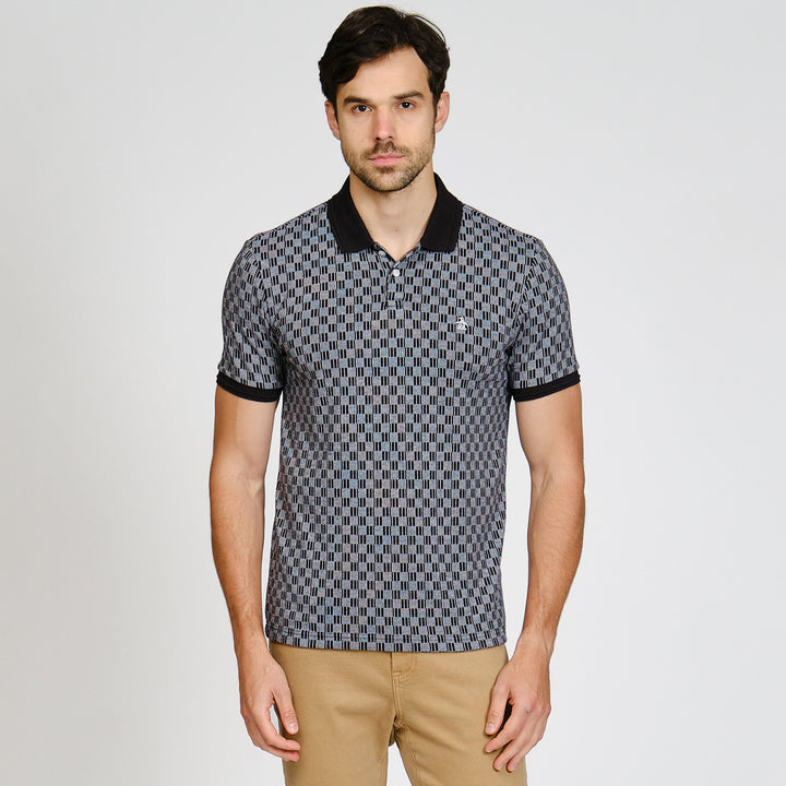 Polo De Algodón Con Jacquard A Cuadros