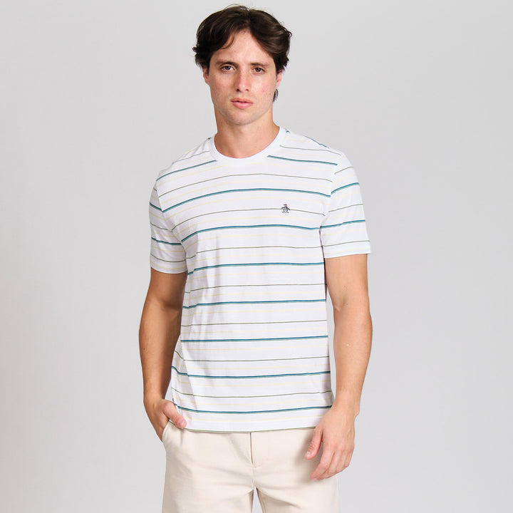 Playera De Algodón Multi Rayas