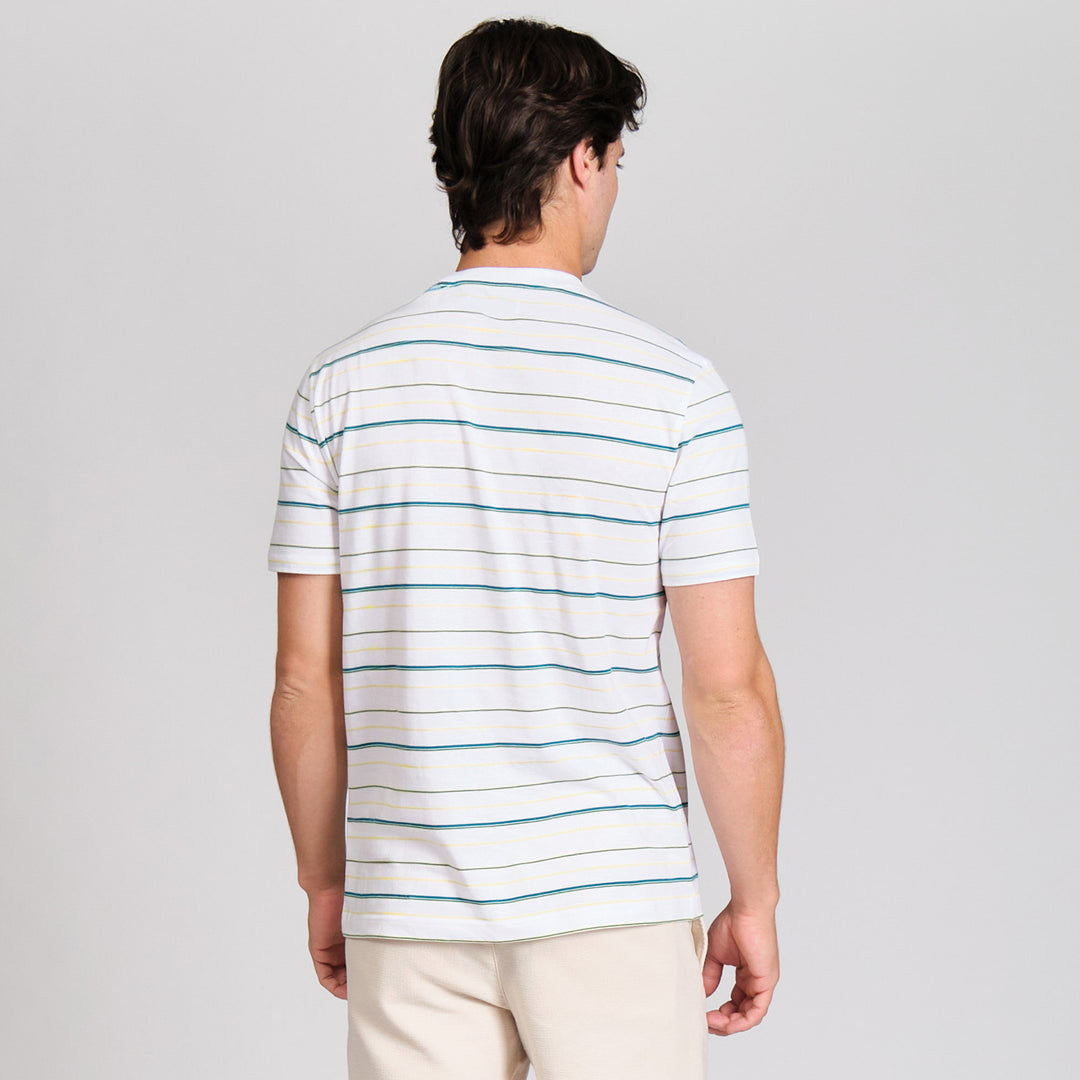 Playera De Algodón Multi Rayas