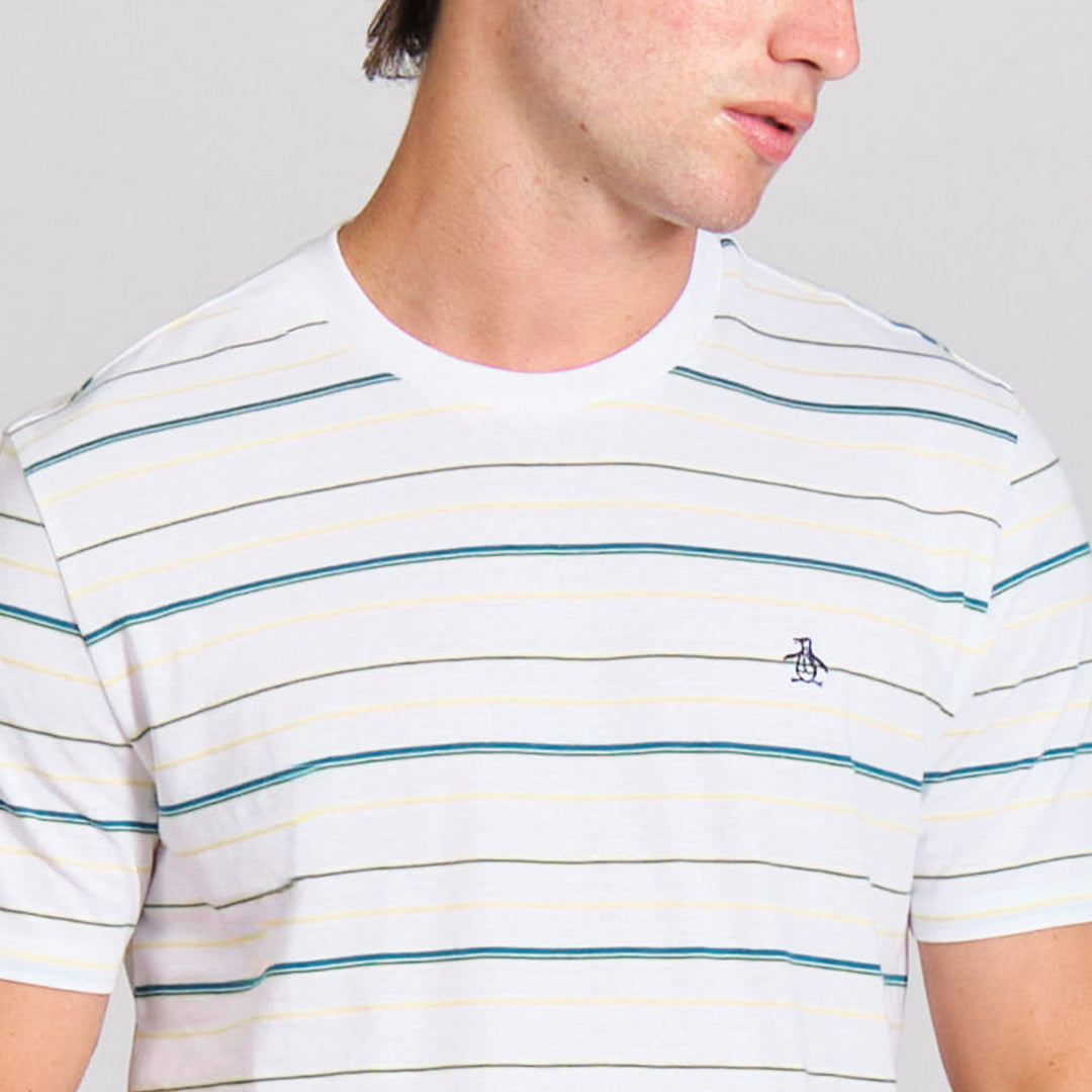 Playera De Algodón Multi Rayas