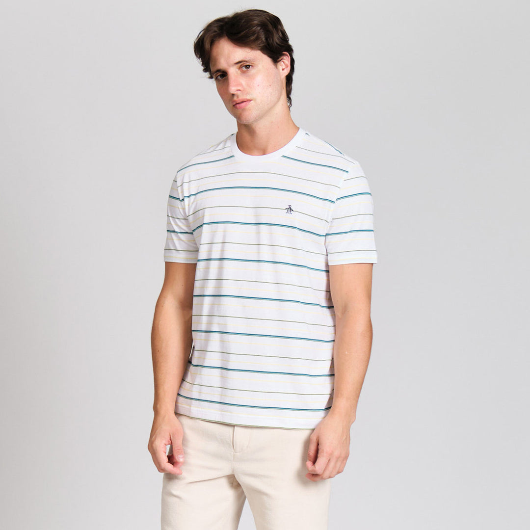 Playera De Algodón Multi Rayas