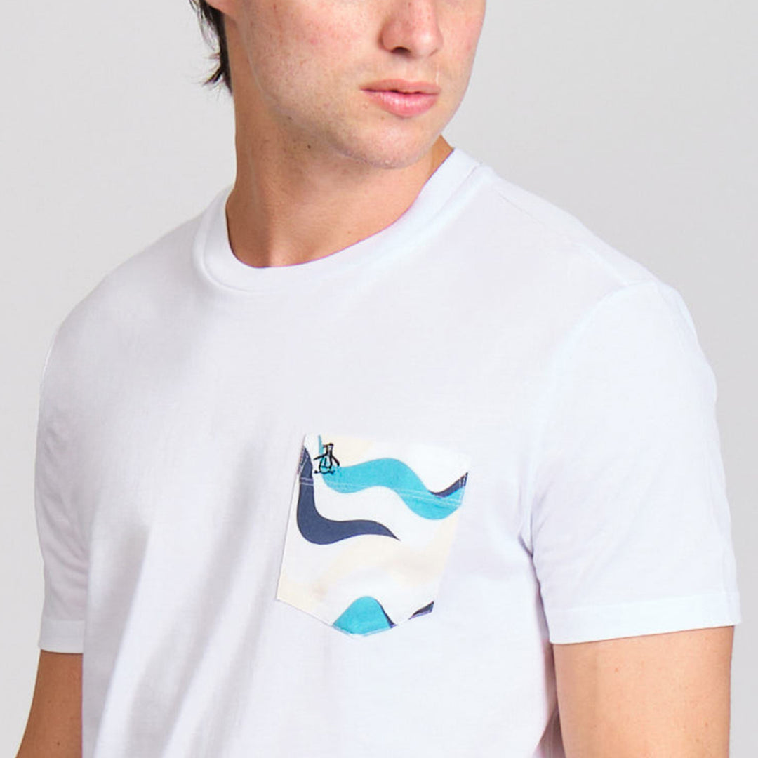 Playera De Algodón Con Bolsillo Estampado