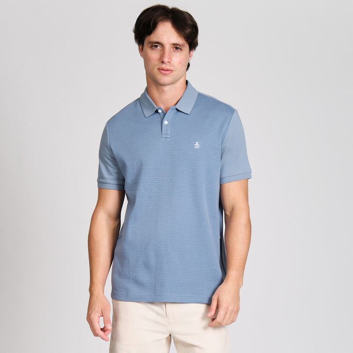 Polo Con Jacquard Frontal Lineas Geo
