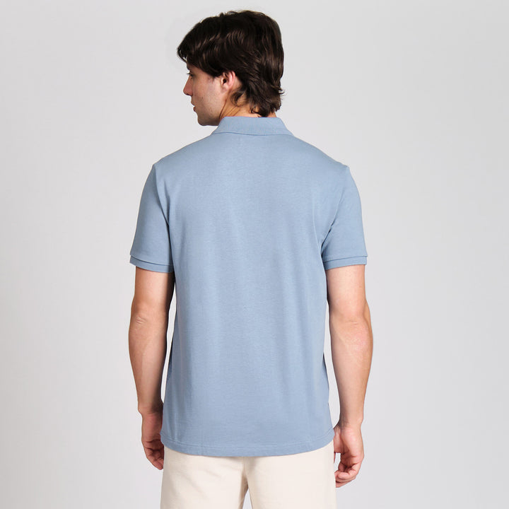 Polo Con Jacquard Frontal Lineas Geo