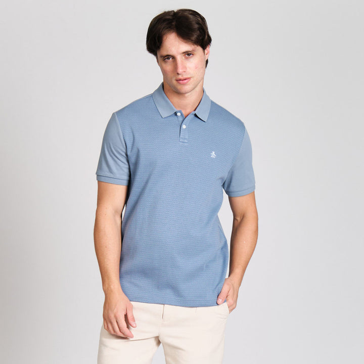 Polo Con Jacquard Frontal Lineas Geo