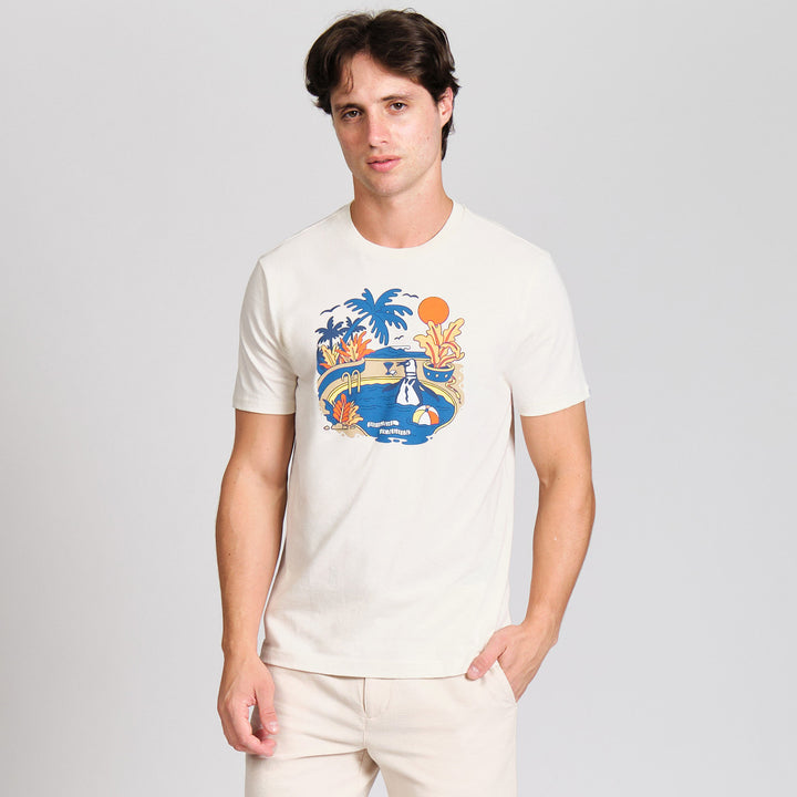 Playera De Algodón Con Estampado Pool Pete