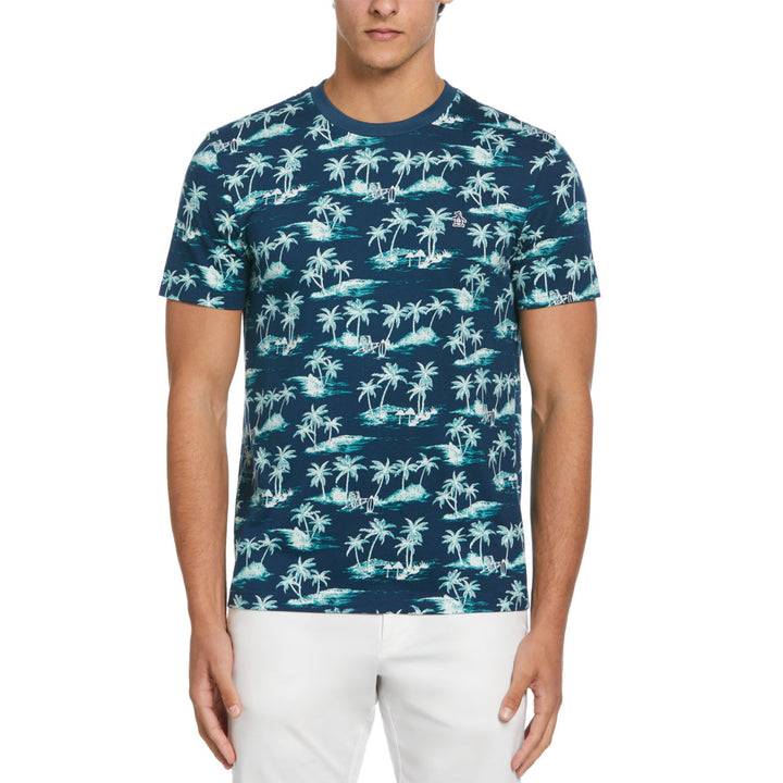 Playera De Algodón Con Estampado De Isla - Original Penguin México