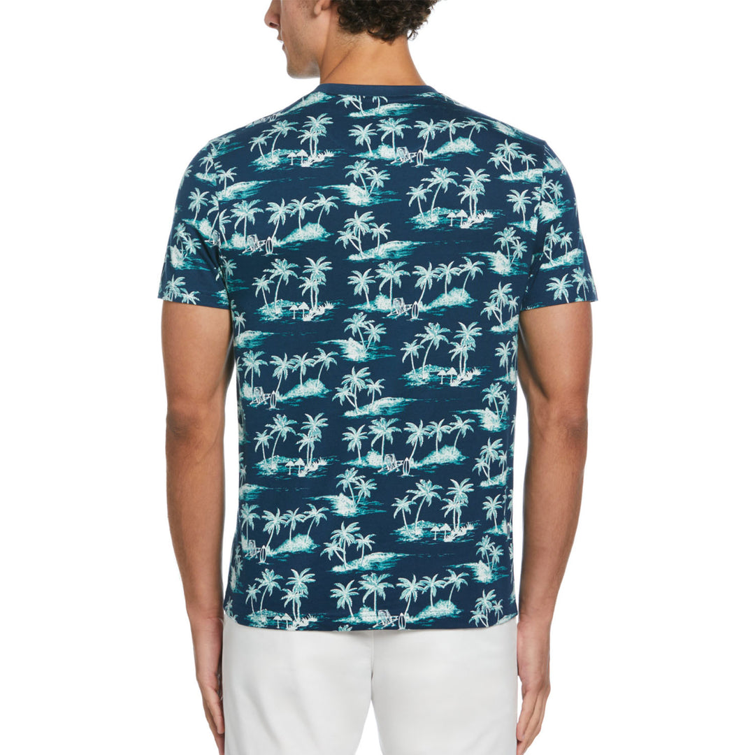 Playera De Algodón Con Estampado De Isla - Original Penguin México