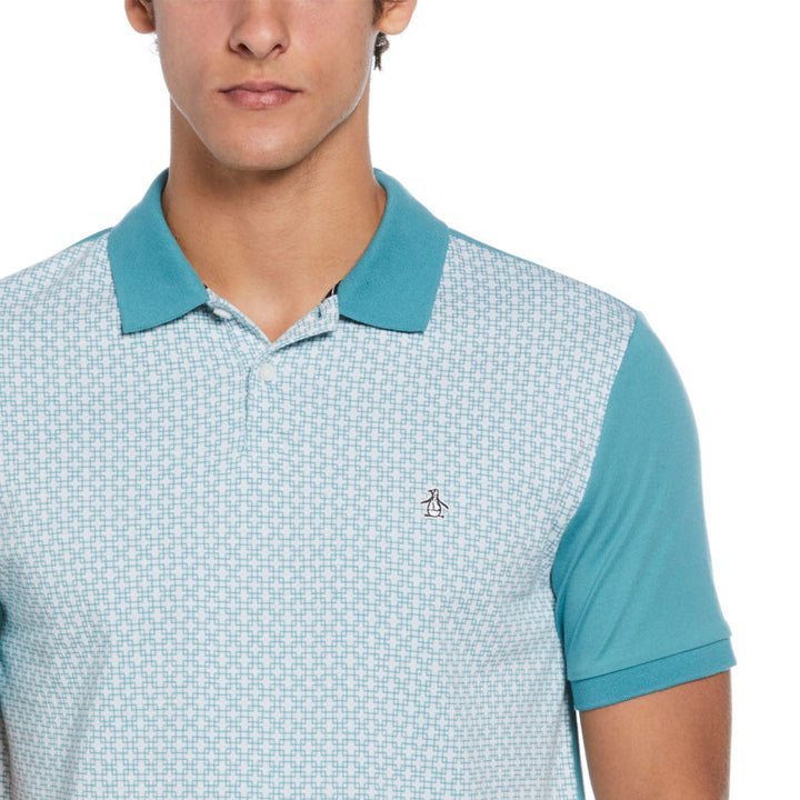 Polo De Algodón Con Jacquard Frontal Ditsy Geo