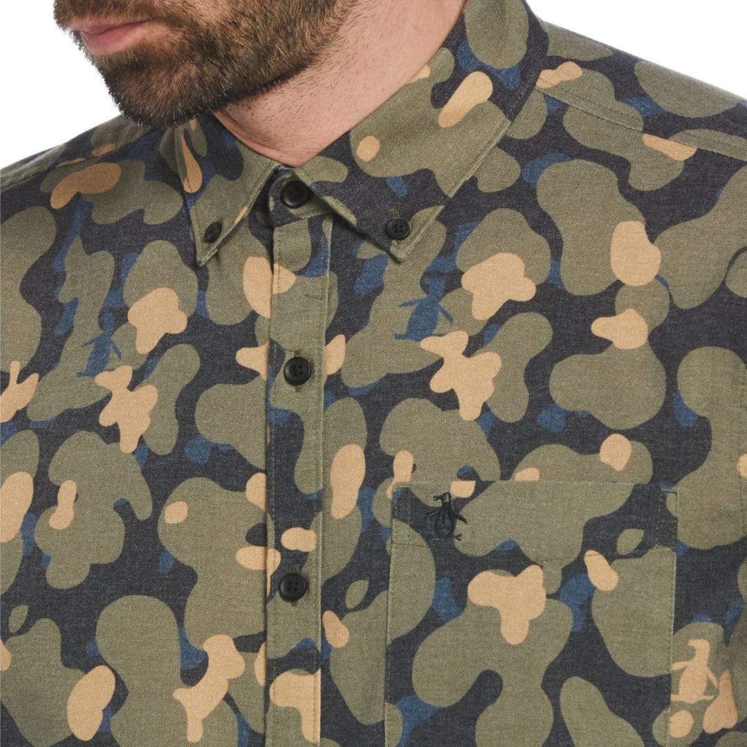 Camisa Manga Corta Oxford AOP Camo