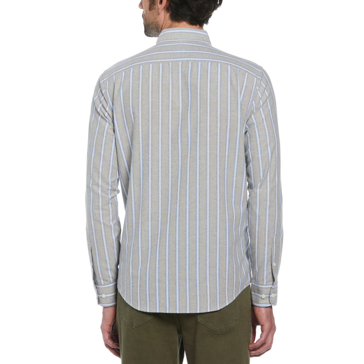 Camisa Manga Larga Oxford A Lineas Verticales