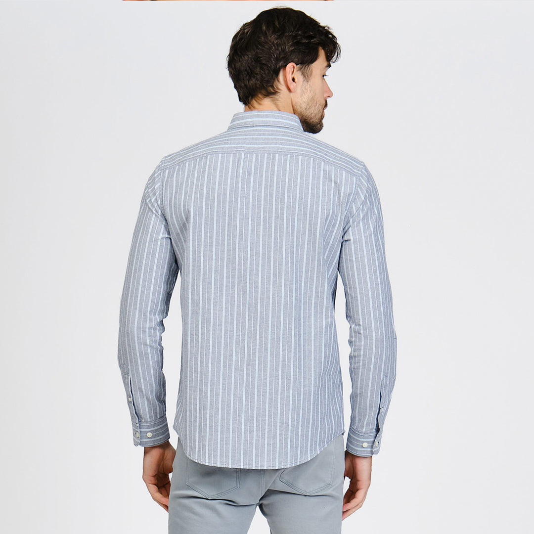 Camisa Manga Larga Oxford A Rayas Verticales