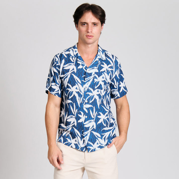 Camisa Manga Corta Full Print Floral