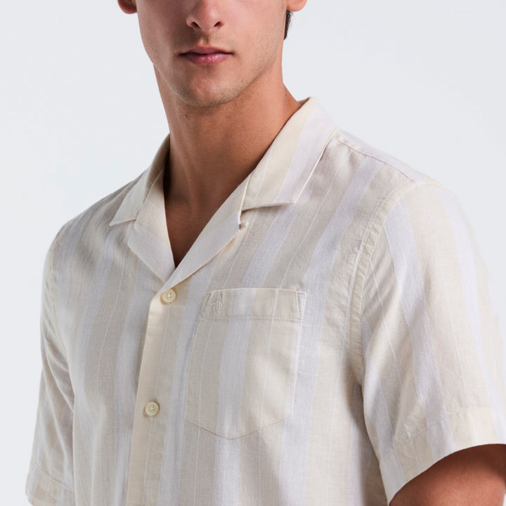 Camisa Manga Corta En Lineas Verticales