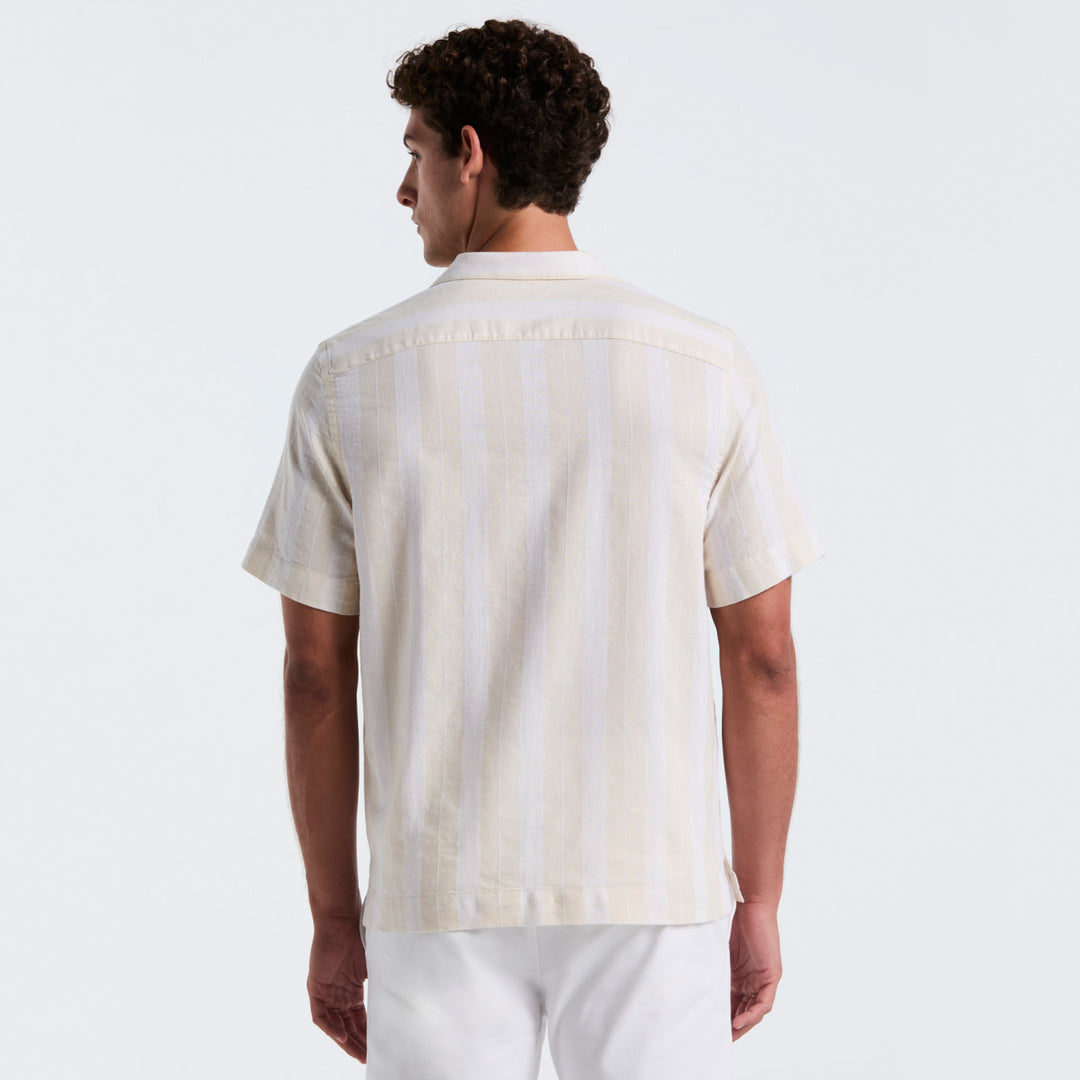 Camisa Manga Corta En Lineas Verticales