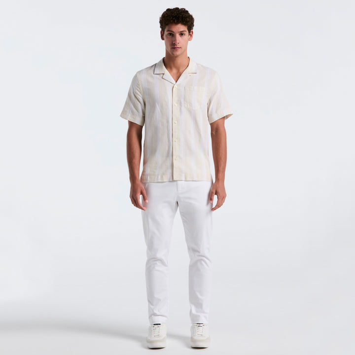 Camisa Manga Corta En Lineas Verticales