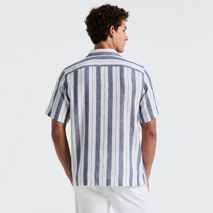 Camisa Manga Corta En Lineas Verticales