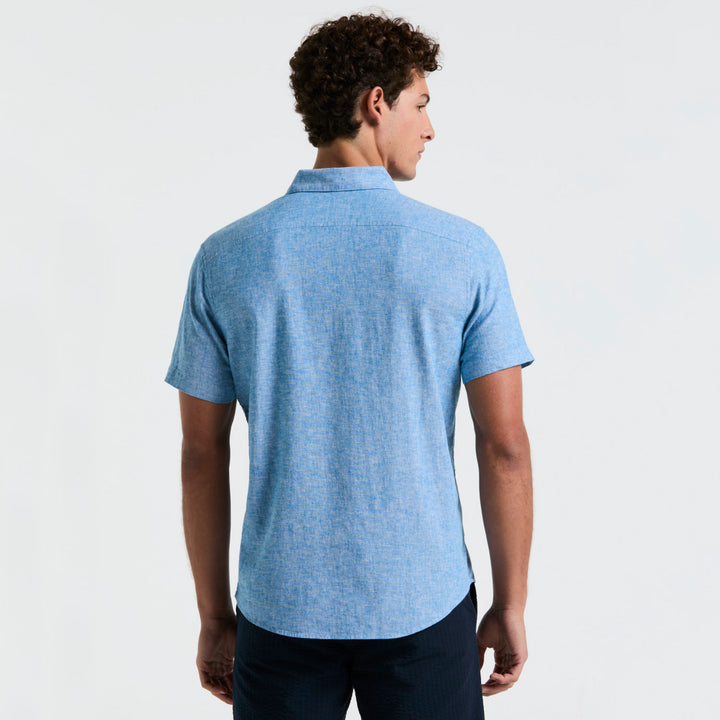 Camisa Manga Corta En Mezcla De Lino