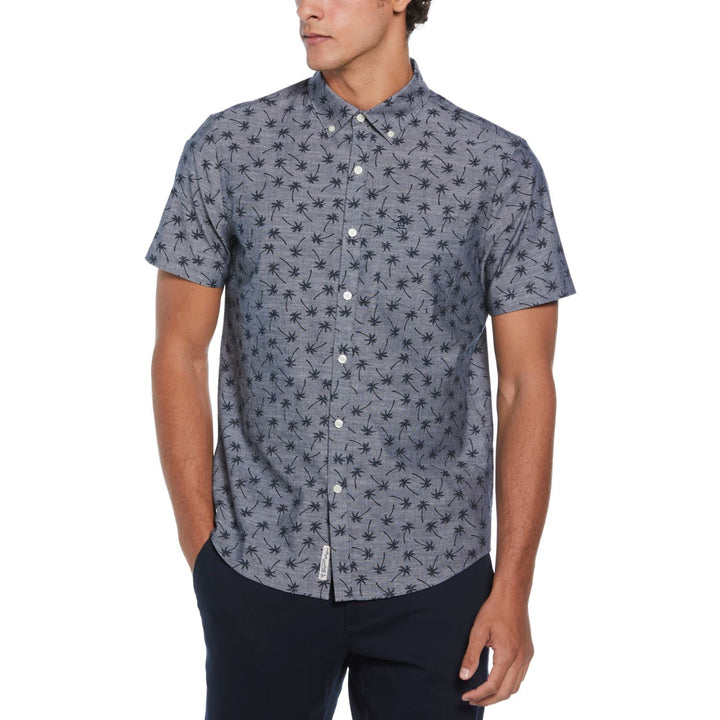 Camisa De Manga Corta Full Print Palmeras - Original Penguin México