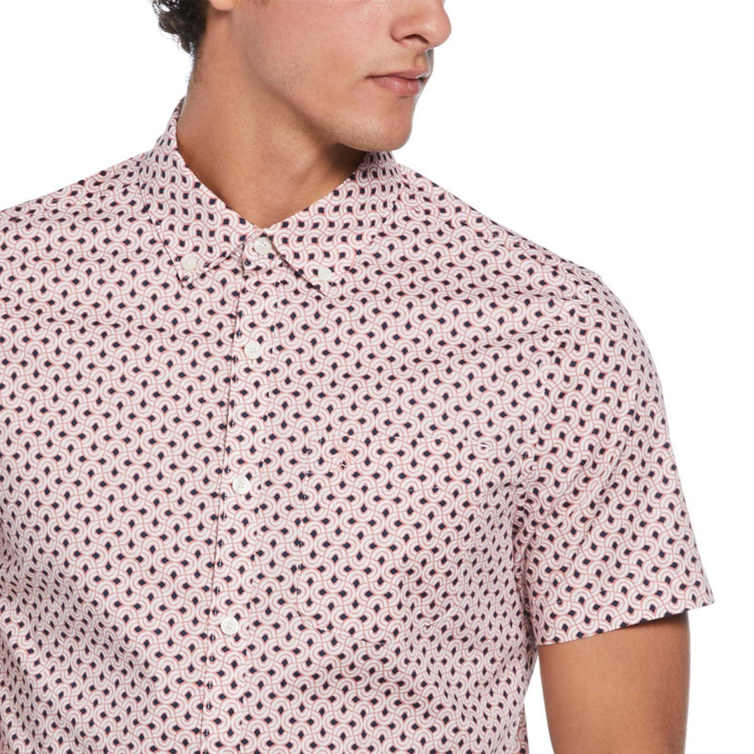 Camisa De Manga Corta Con Estampado Geo - Original Penguin México