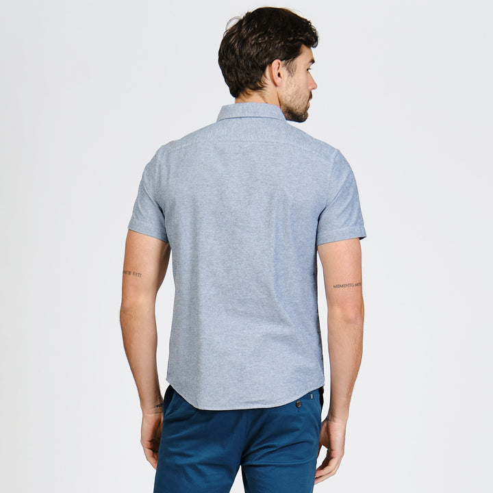 Camisa Manga Corta Oxford Sin Bolsillo