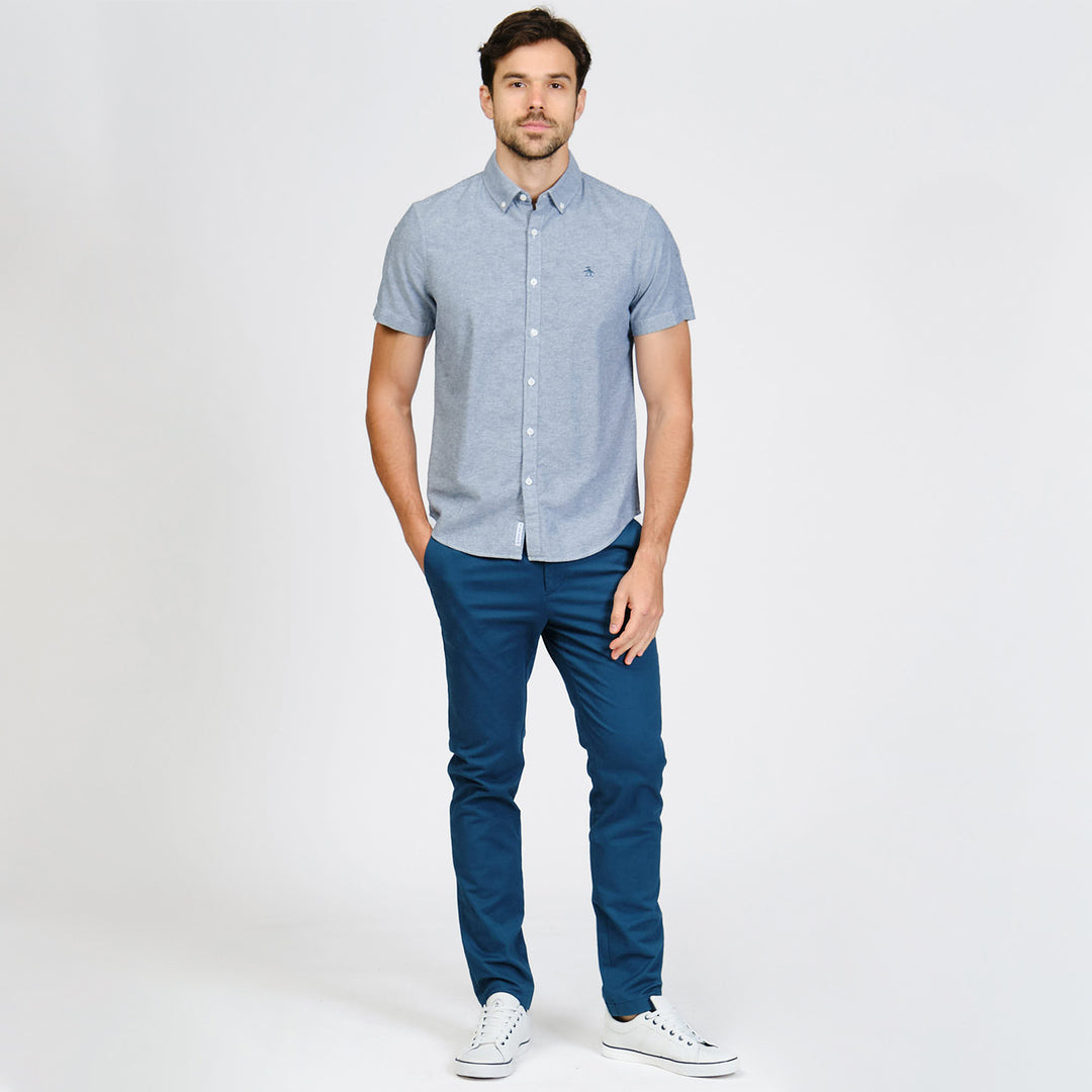 Camisa Manga Corta Oxford Sin Bolsillo