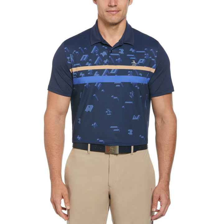 Polo De Golf Con Estampado De Rayas En Bloques De Got Game Engineered