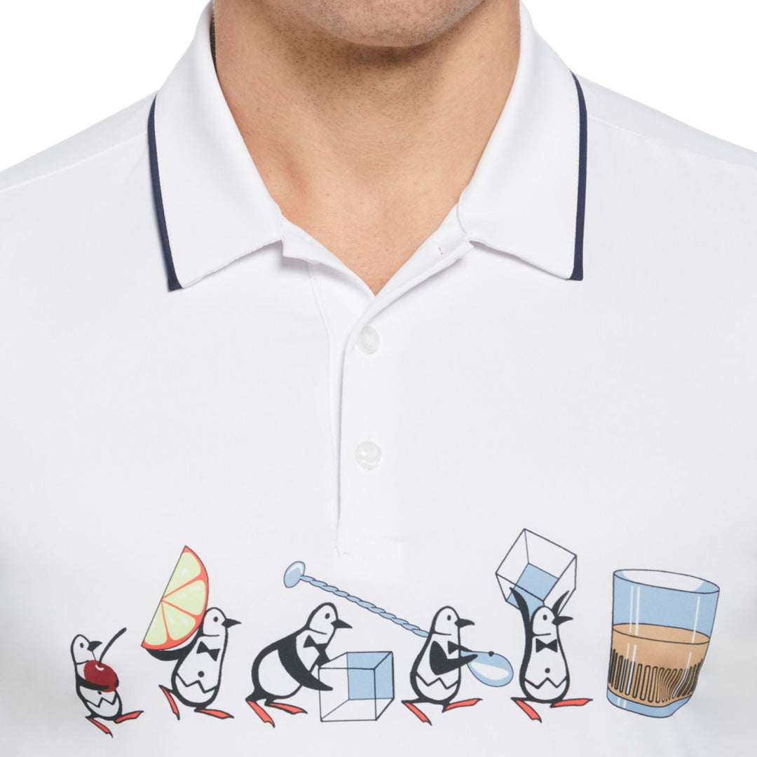 Polo De Golf Con Ribete Y Estampado De Pete Barback